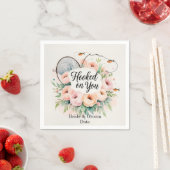 Hook dich für das Angeln mit Liebe Hochzeit Serviette (Beispiel)