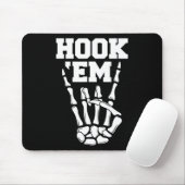 Hook em Skeleton Horns Halloween 2 Mousepad (Mit Mouse)