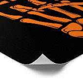 Hook em Skeleton Horns Halloween Poster (Ecke)