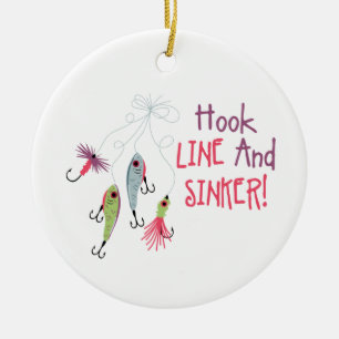 Hook Line Sinker Keramik Ornament
