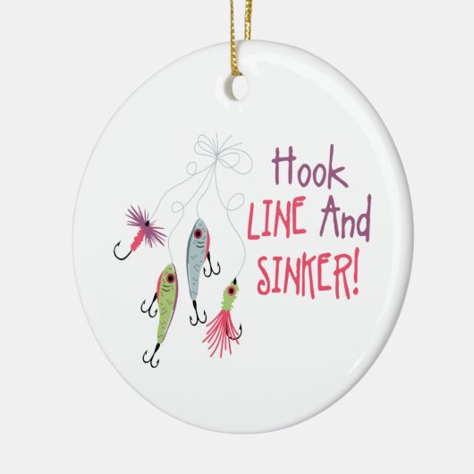 Hook Line Sinker Keramik Ornament (Links)