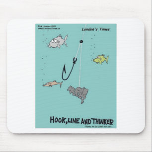 Hook Line & Thinker Funny Gaben T-Shirts & Karten Mousepad