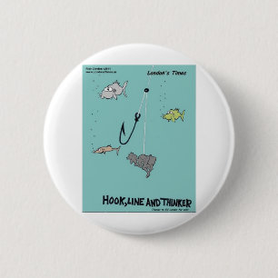 Hook Line & Thinker Lustige Geschenke T-Shirts & K Button