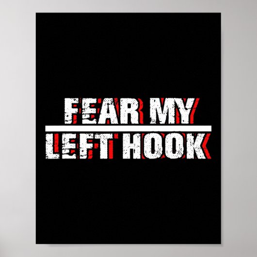 Hook linker Kickboxer Kampfsport MMA-Trainer Poster (Vorne)