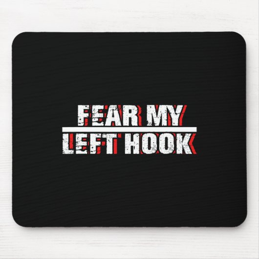 Hook Links Kickboxer Kampfsport MMA-Trainer Mousepad (Vorne)