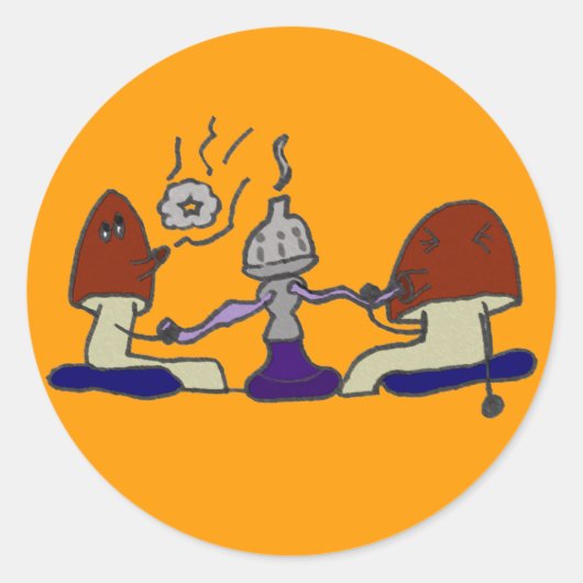 Hookah Mushrooms Sticker (Vorderseite)