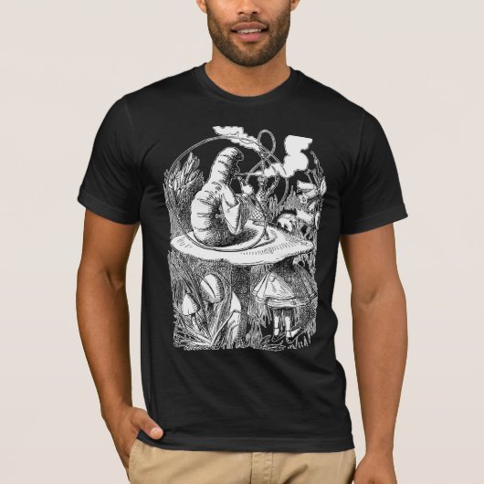 Hookah, Pilz, Raupe, Alice im Wunderland T-Shirt (Vorderseite)