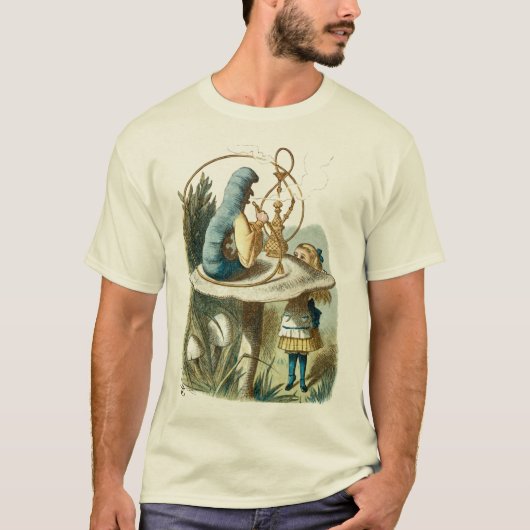 Hookah-Raupe aus der Alice im Wunderland T-Shirt (Vorderseite)