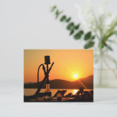 Hookah Sunset Postkarte (Stehend Vorderseite)