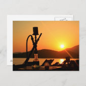 Hookah Sunset Postkarte (Vorne/Hinten)