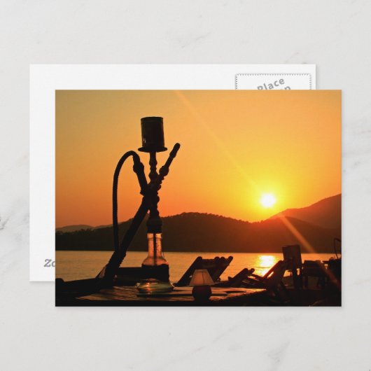 Hookah Sunset Postkarte (Vorne/Hinten)