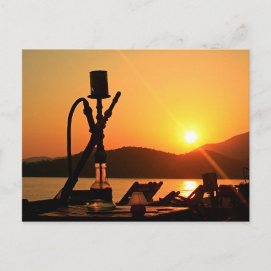 Hookah Sunset Postkarte (Vorderseite)