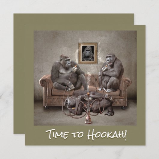 Hookah Time Schöne Primate Save The Date (Vorne/Hinten)