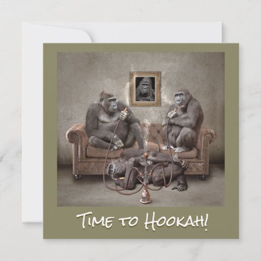 Hookah Time Schöne Primate Save The Date (Vorderseite)