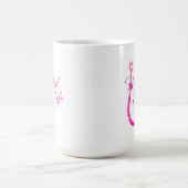 Hooked for Life Pink Fishing Hook Kaffeetasse (Mittel)