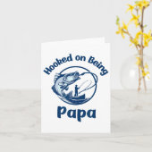 Hooked on be Papa Fishing Karte (Gelbe Blume)