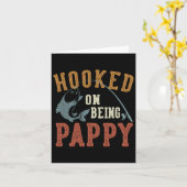 Hooked on be Pappy Vatertag Fishing Pappy Karte (Gelbe Blume)