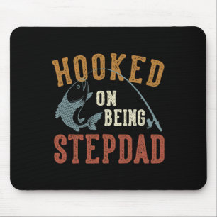 Hooked on being Stepdad Vatertag Fishing Stepd Mousepad