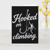 Hooked On Climbing Bold Cursive Silber Karte (Gelbe Blume)
