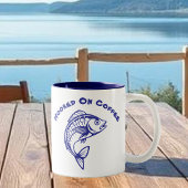 Hooked on Coffee Fish Zweifarbige Tasse