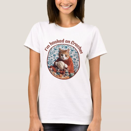 Hooked on Crochet Cute knitted cats and mice T-Shirt (Vorderseite)