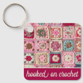 Hooked on Crochet Granny Square Schlüsselanhänger (Vorderseite)