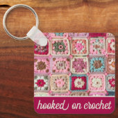 Hooked on Crochet Granny Square Schlüsselanhänger (Vorderseite)