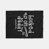 Hooked on Daddy Funny Fishing Vatertag Fischer Fleecedecke (Vorderseite (Horizontal))