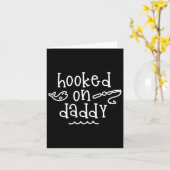 Hooked on Daddy Funny Fishing Vatertag Fischer Karte (Gelbe Blume)
