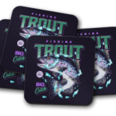 Hooked on Foreut Untersetzer | Forellen Korkküste