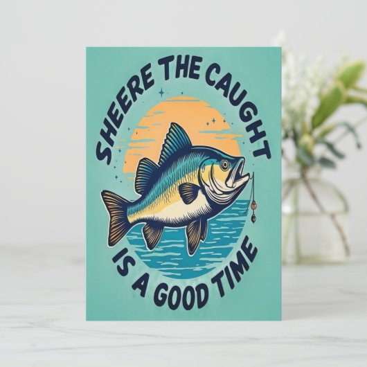 Hooked on Fun Einladung (Stehend Vorderseite)