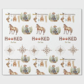 Hooked on Fun Little Fisherman Derby Boy Shower Geschenkpapier (Flach)