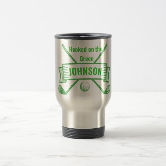 Hooked On Golf Reisebecher - Personalisiertes Gesc (Mittel)