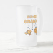 Hooked on Grandpa (Fisch) Mattglas Bierglas (VorderseiteRechts)