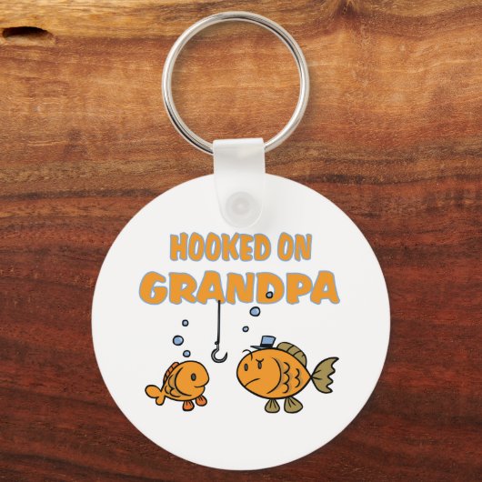 Hooked on Grandpa (Fisch) Schlüsselanhänger (Vorderseite)