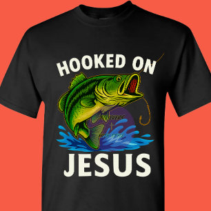 Hooked on Jesus - Christlich T-Shirt