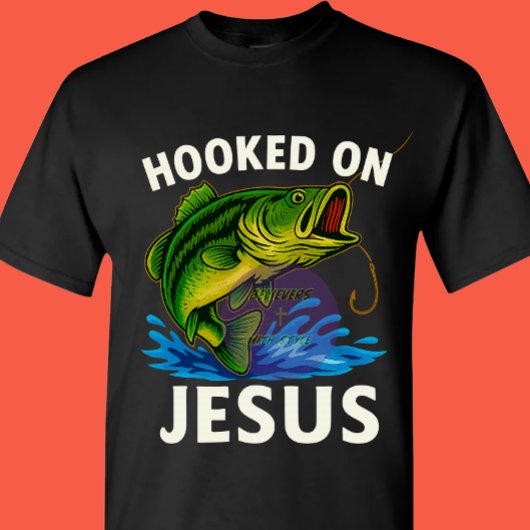 Hooked on Jesus - Christlich T-Shirt