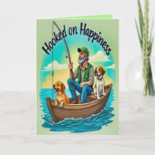 Hooked on Joy Birthday Karte (Vorderseite)