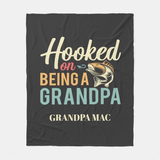 Hooked on Opa Fleecedecke (Vorderseite)