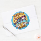 Hooked on Spaß: Ein spielerischer Fang Runder Aufkleber (Umschlag)