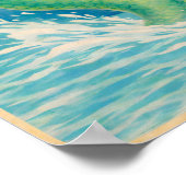 Hooked Up Retro Pin-Up Mermaid | Fishing Boat Art Poster (Ecke)