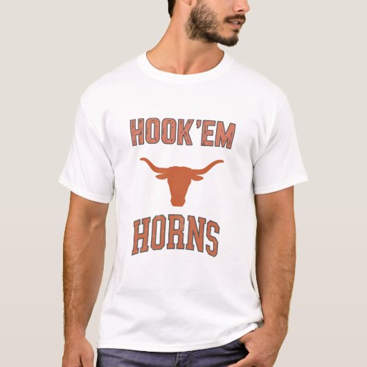 Hook'em horns - Texas Bull Head with Longhorns T-Shirt (Vorderseite)