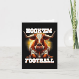 Hook'em State Of Texas Football Mit Haar Und Horn Karte