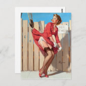 Hookes Button Postkarte (Vorne/Hinten)