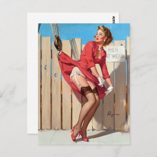 Hookes Button Postkarte (Vorne/Hinten)