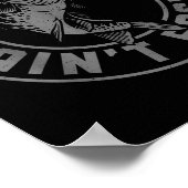 Hookin' Ain't Easy Funny Fishing Fisherman Vintage Poster (Ecke)