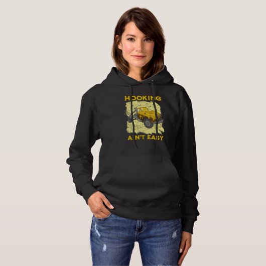 Hooking ain't easy Tow Trucker Husband Tow Truck Hoodie (Vorne ganz)