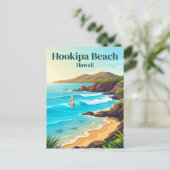 Hookipa Beach Hawaii Postkarte (Stehend Vorderseite)