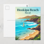 Hookipa Beach Hawaii Postkarte (Vorne/Hinten)