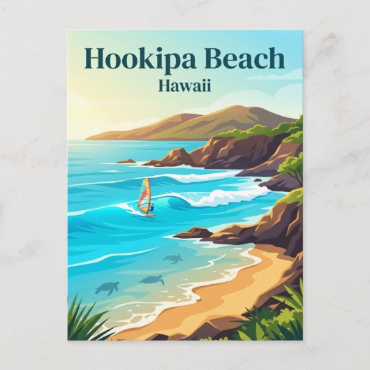 Hookipa Beach Hawaii Postkarte (Vorderseite)